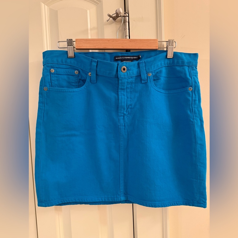NWT Vintage Ralph Lauren Sport Denim Skirt Size 12 (or 31) 🦋🦋🦋